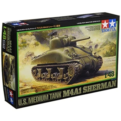 Afbeelding van Tamiya 1/48 Militaire Miniatuur Serie Nr 23 Amerikaanse Storm Troops M4 A1 Sherman Tank 32523