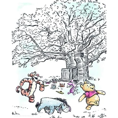 Afbeelding van Komar Poster Winnie de Poeh Playground Kinderkamer, slaapkamer, woonkamer