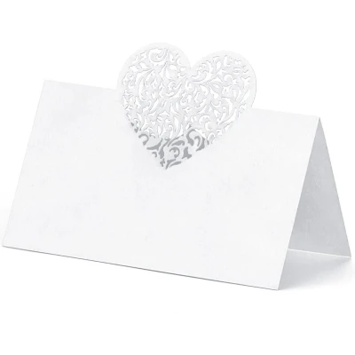 Afbeelding van Partydeco Plaatskaartjes hart 10 stuks