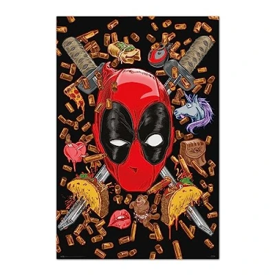 Afbeelding van Grupo Erik Poster Marvel Deadpool Bullets and Chimichangas wanddecoratie 61 x 91,5 cm