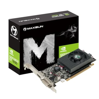 Afbeelding van MAXSUN Nvidia GEFORCE GT 1030 2GB GDDR5 64 Bit Grafische Kaart Videokaart GPU PCIe 3.0 DirectX 12 ITX HDCP DVI HDMI Laag Profiel Klaar