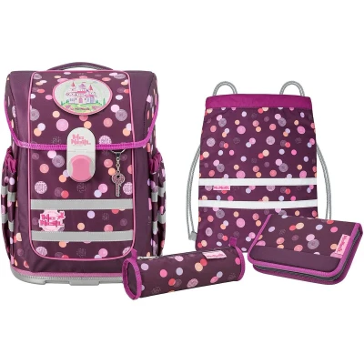 Afbeelding van McNeill Schooltas Ergo Complete Schoolbag Set 5 delig Ruby Donkerpaars
