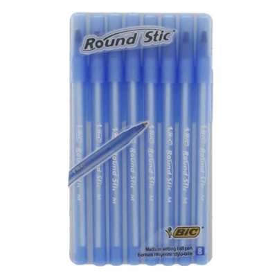 Afbeelding van BIC Round Stic Classic M blauw Balpen 8 stuks