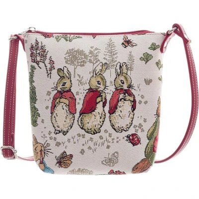 Afbeelding van Elegant smal tasje Gobelinstof Peter Rabbit Flopsy Konijntjes