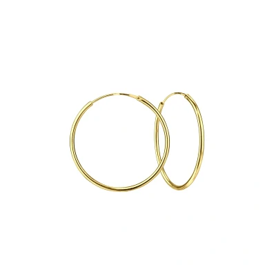 Afbeelding van JoyS Zilveren oorringen 35 mm 14k goudplating