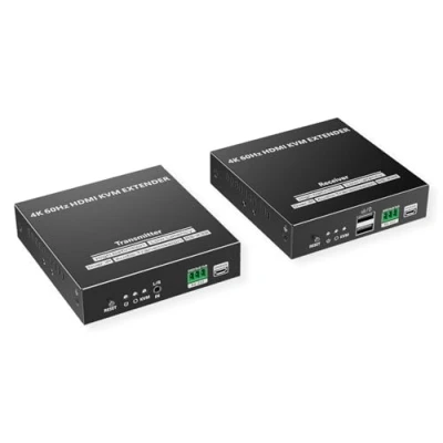 Afbeelding van Value HDMI KVM verlenger IPCOLOR, schakelaars, Zwart