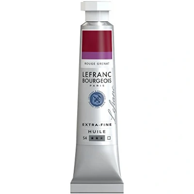 Afbeelding van Lefranc Bourgeois 404949 Extra fijne olieverf met hoogwaardige kunstenaarspigmenten, lichtecht, verouderingsbestendig 20ml Tube, Garnet Red