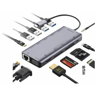 Afbeelding van Hub USB Silver HT LOGAN 13 EN 1