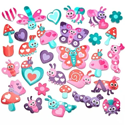Afbeelding van Baker Ross Love Bug Foam Stickers 200 Stuks, Valentijnsdag voor kinderen om te knutselen, creëren en versieren (FC430)