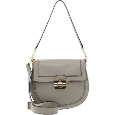 Afbeelding van FURLA Leren Schoudertas Avondtas Club 2 Crossbody Marmo C Lichtgrijs