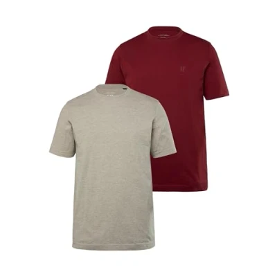 Afbeelding van JP1880 Doppelpack Rundhals Bequeme Passform Tshirt basic, Heren, Maat: 6XL, Dark red