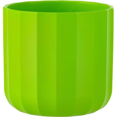Afbeelding van J Line bloempot Summer keramiek groen medium 2 stuks