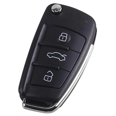 Afbeelding van 3 knoppen Folding Flip Remote Key Shell Case voor AUDI A2 A3 A4 A6 A6L A8 TT