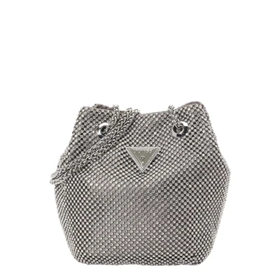 Afbeelding van Guess Zalina Pouch Schoudertas silvercoloured, Dames, Maat: One Size, Silver coloured