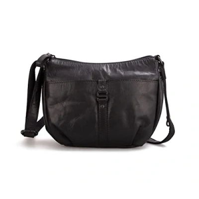 Afbeelding van Spikes &amp; Sparrow Crossover black II Leren tas Schoudertas