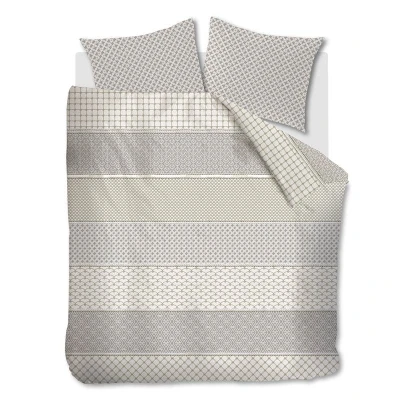 Afbeelding van Riviera Maison Ropes dekbedovertrek Lits Jumeaux 240x200/220 Taupe