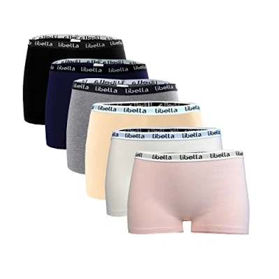 Afbeelding van Libella® Damesslips, boxershorts, set van 6 stuks, hipster onderbroek, katoenen ondergoed 3407, meerkleurig C, L