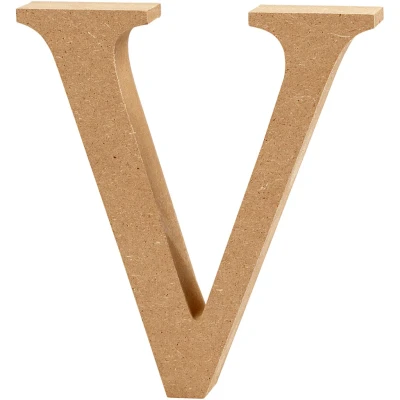 Afbeelding van Creative letter V MDF 13 cm