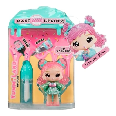 Afbeelding van Yummiland Lip Gloss Doll Susie Sour Straw Inclusief DIY Kit, Geschikt Voor Kinderen Vanaf 4 Jaar
