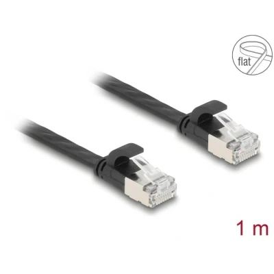 Afbeelding van Delock RJ45 Flachband Patchkabel Stecker zu Cat.6A 1 m schwarz