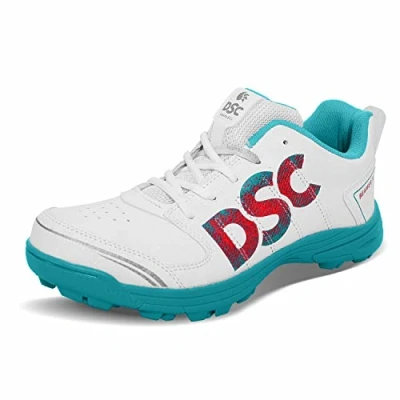 Afbeelding van DSC Beamer X cricketschoenen Kleur: Donker Cyaan Maat: 5UK/6US/39EU Voor heren en jongens Materiaal: polyvinylchloride Lichtgewicht zeer duurzaam Langdurige prestaties