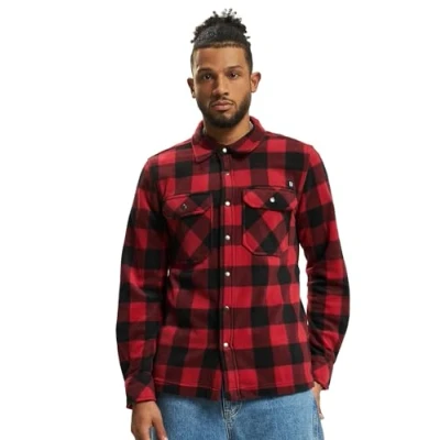 Afbeelding van Brandit JEFF LONG Sleeve Overhemd, Heren, Maat: 4XL, Red black