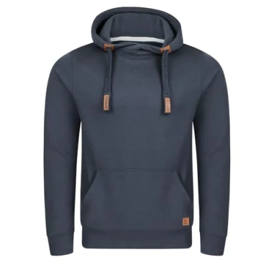 Afbeelding van riverso RIVNiklas Hoody, voor heren, regular fit, capuchontrui, sweatshirt, cross over kraag, grijs, bruin, groen, rood, blauw, zwart, beige, maten S, M, L, XL, XXL, 3XL, 4XL, 5XL, L