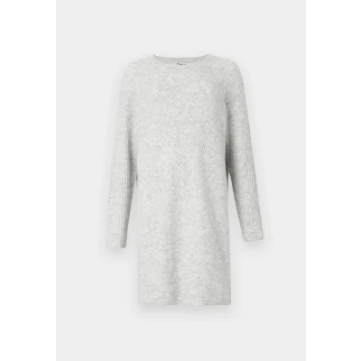 Afbeelding van ONLY Onlcarol L/S NOOS Gebreide jurk, Dames, Maat: Medium, Light grey melange