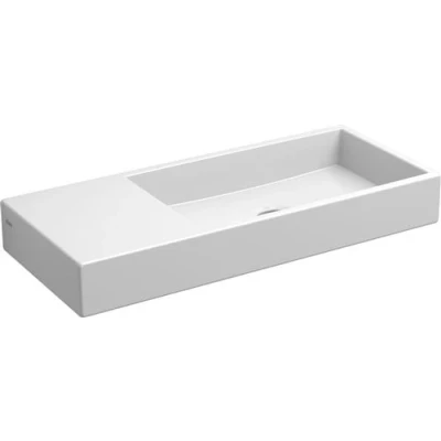 Afbeelding van Fontein Clou Mini Wash Me 45x19x6cm Links Keramiek Glans Wit (Zonder Kraangat)