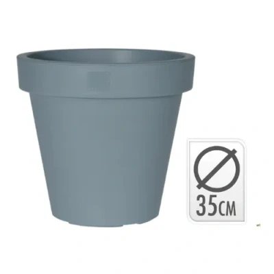 Afbeelding van Bloempot ek rond 35 cm Grijs