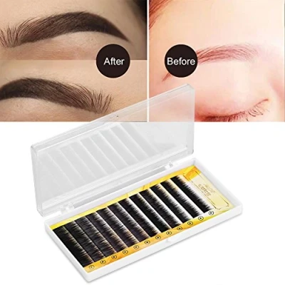 Afbeelding van Mixed Black False Eyebrow Extension, Fake Enhancer Individual Eyebrows 5 8mm