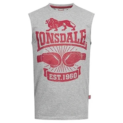 Afbeelding van Lonsdale Cleator Top, Heren, Maat: 3XL, Marl grey