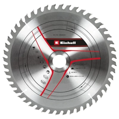 Afbeelding van Origineel Einhell cirkelzaagblad 250x30 (zaagaccessoires, Ø 250 mm, opname 30 48 tanden, snijbreedte 3,2 voor trekkap verstekzagen en tafelcirkelzagen)