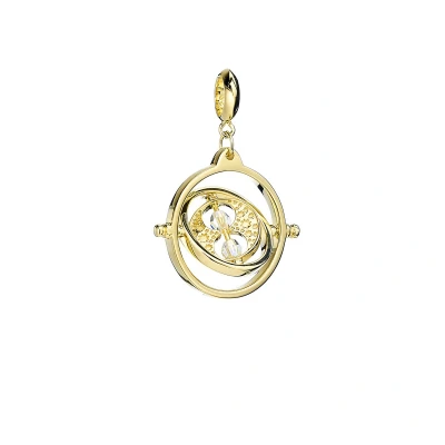 Afbeelding van Official Harry Potter Gold Plated Time Turner Slider Charm with Crystal Elements