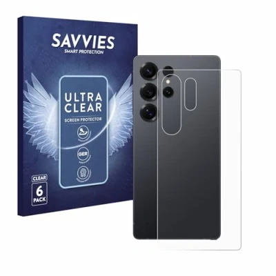 Afbeelding van Savvies Screenprotector voor Samsung Galaxy S25 Ultra Enterprise Edition (Achterkant) Folie Beschermfolie transparant (6 Stuks)