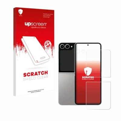 Afbeelding van upscreen Screenprotector voor Samsung Galaxy Z Flip6 (Voor+Camera) Folie Beschermfolie transparant