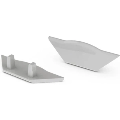Afbeelding van ABS AFSLUITDOP VOOR LED PROFIEL ALU CORNER ZONDER KABELDOORVOER GR