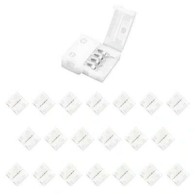Afbeelding van VIPMOON 4 polige ledstripconnector, 20 stuks RGB snelkoppelingen, 10 mm led connector, stripaansluiting voor 5050 lichtbalk