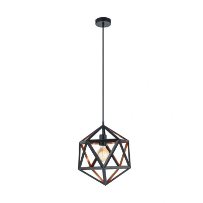 Afbeelding van EGLO Embleton 1 Hanglamp E27 Ã ̃ 30,5 cm Zwart, Koper