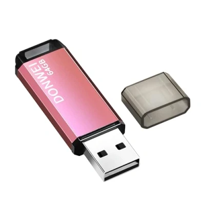 Afbeelding van USB stick, 64 GB, stick met ledlicht, 2.0, snelle flashdrive, draagbare voor muziekbestanden en fotobestanden, speler auto, computer, tv, autoradio, roze