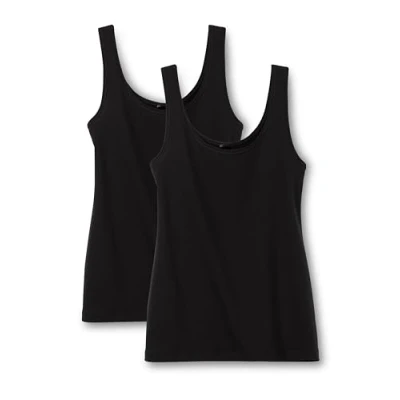 Afbeelding van Calida Benefit TANK 2 PACK Hemd, Dames, Maat: 36/38, Schwarz