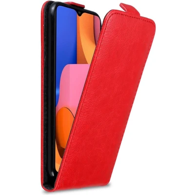 Afbeelding van Cadorabo Hoesje geschikt voor Samsung Galaxy A20s in APPEL ROOD Beschermhoes flip design Case Cover met magnetische sluiting