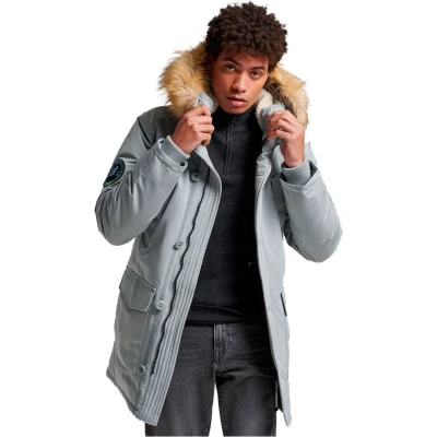 Afbeelding van Superdry Everest Winterjas, Heren, Maat: Small, Skylark grey