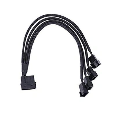 Afbeelding van 4 pins Molex naar x 3/4 PC behuizing Ventilator Mouwen Adapter Kabel, 3 of (PWM connector) Computer Cooler Koeling Splitter Y voedingskabel