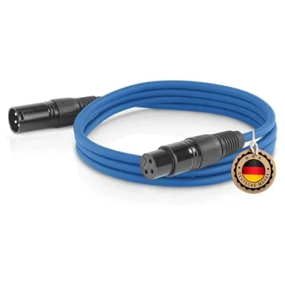 Afbeelding van ETEC, XLR kabel, microfoonkabel, mannelijk naar aansluiting, aansluitkabel, zwart, 3,00 m