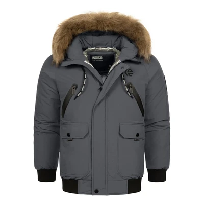 Afbeelding van Indicode Jeans Winterjas, Heren, Maat: Medium, Dk grey