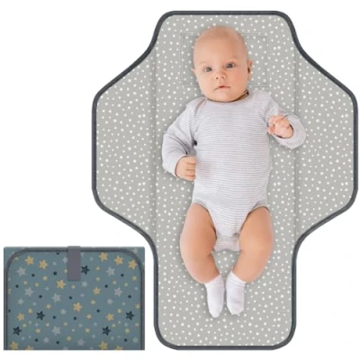 Afbeelding van Draagbare luier verschonen kussen voor baby en peuter waterdicht opvouwbaar aankleedkussen ingebouwd kussen, reizen pads moeders