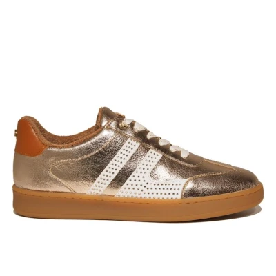Afbeelding van La Strada Sneakers laag, Dames, Maat: 38, Gold metallic Textiel