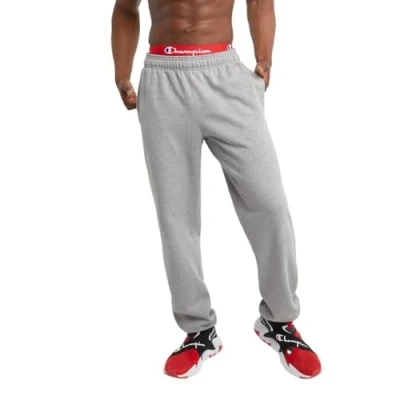 Afbeelding van Champion Powerblend Relaxed Bottom Fleece Broek voor heren, Oxford Grijs, L