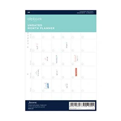 Afbeelding van Filofax maandplanner, A4, ongedateerd, 5 vellen